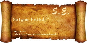 Selyem Enikő névjegykártya